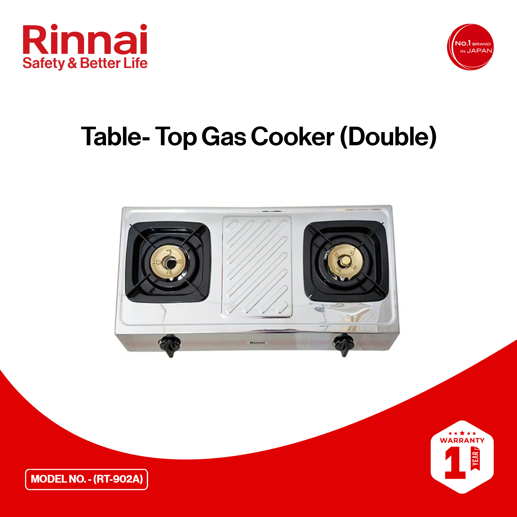 Rinnai TableTop Gas Cooker RT902A uab marketplace